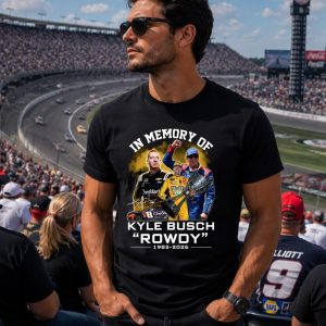 Kyle Busch Shirt, Rip Rowdy Tshirt, Tribute Kyle Racing Fan Tee, In Memory Motorsport Graphic T-Shirt
