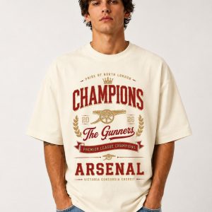 North London Champions 2025–2026 Vintage Cannon Tee, Football Victory Shirt